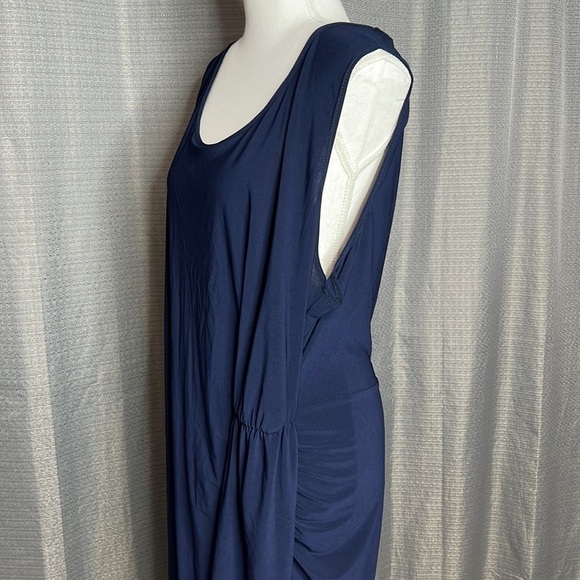LOVE SQUARED NAVY BLUE SLEEVELESS WRAP DRESS SIZE 2X New - Picture 3 of 9